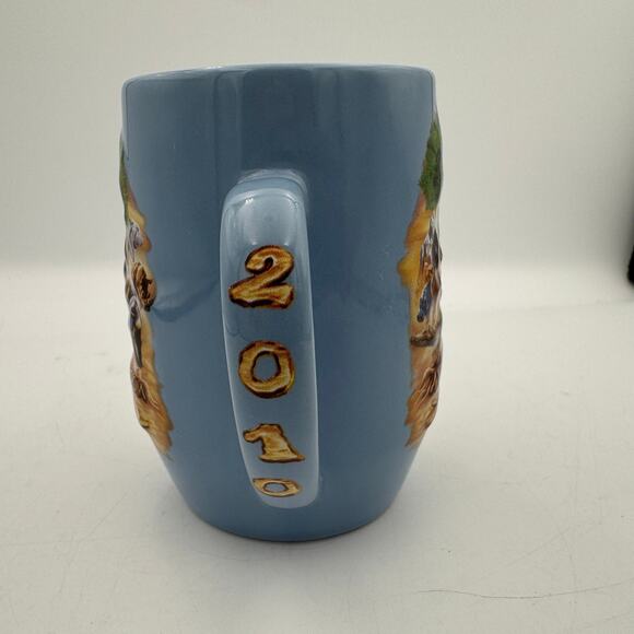 Disney Animal Kingdom 2010 Tree of Life Mug Blue Wildlife Ceramic Souvenir - Picture 2 of 7